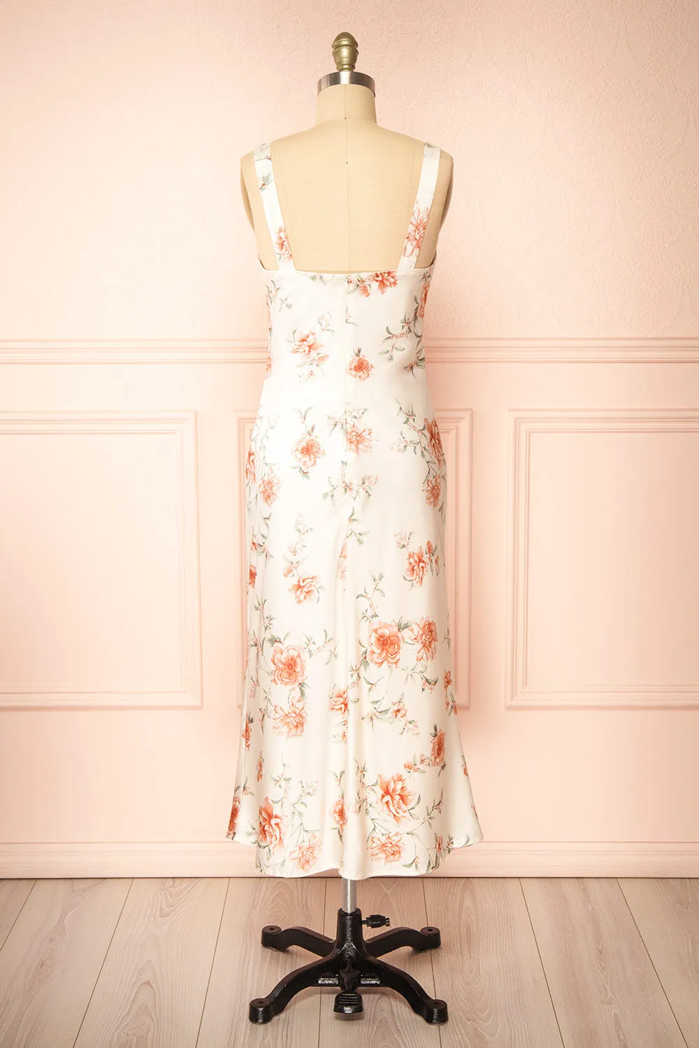 Charlize | Floral Satin Midi Dress sold by Boutique 1861 product image thumbnail 5
