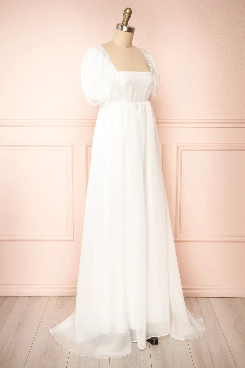 Chrissy | White Maxi Dress w/ Empire Waist sold by Boutique 1861 product image thumbnail 4