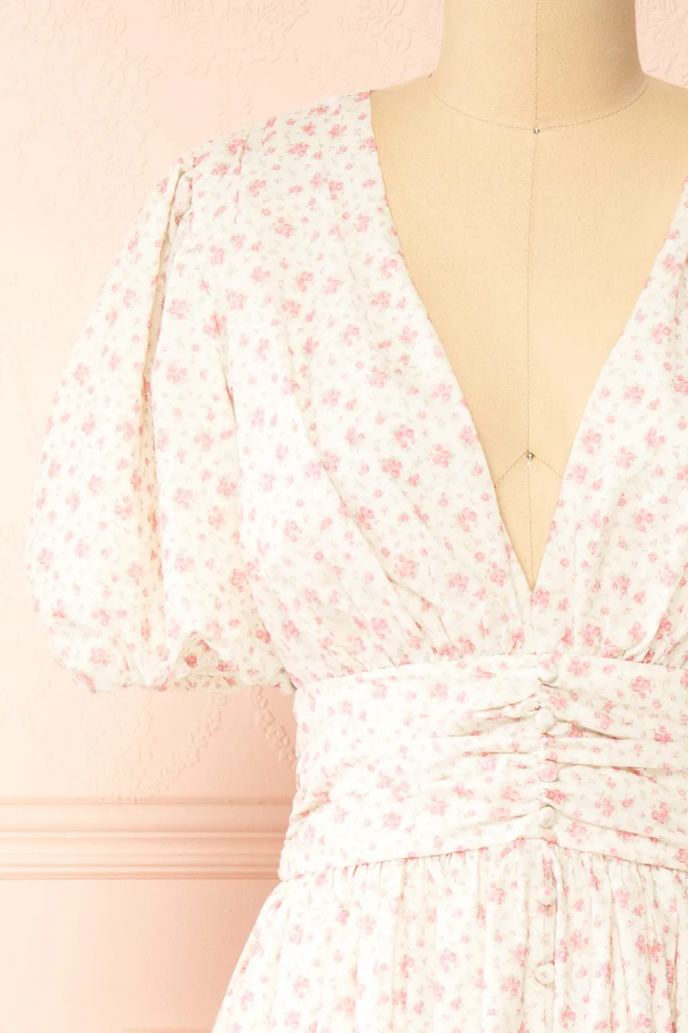 Veronique | Midi Floral Dress w/ Puffy Sleeves sold by Boutique 1861 product image thumbnail 3