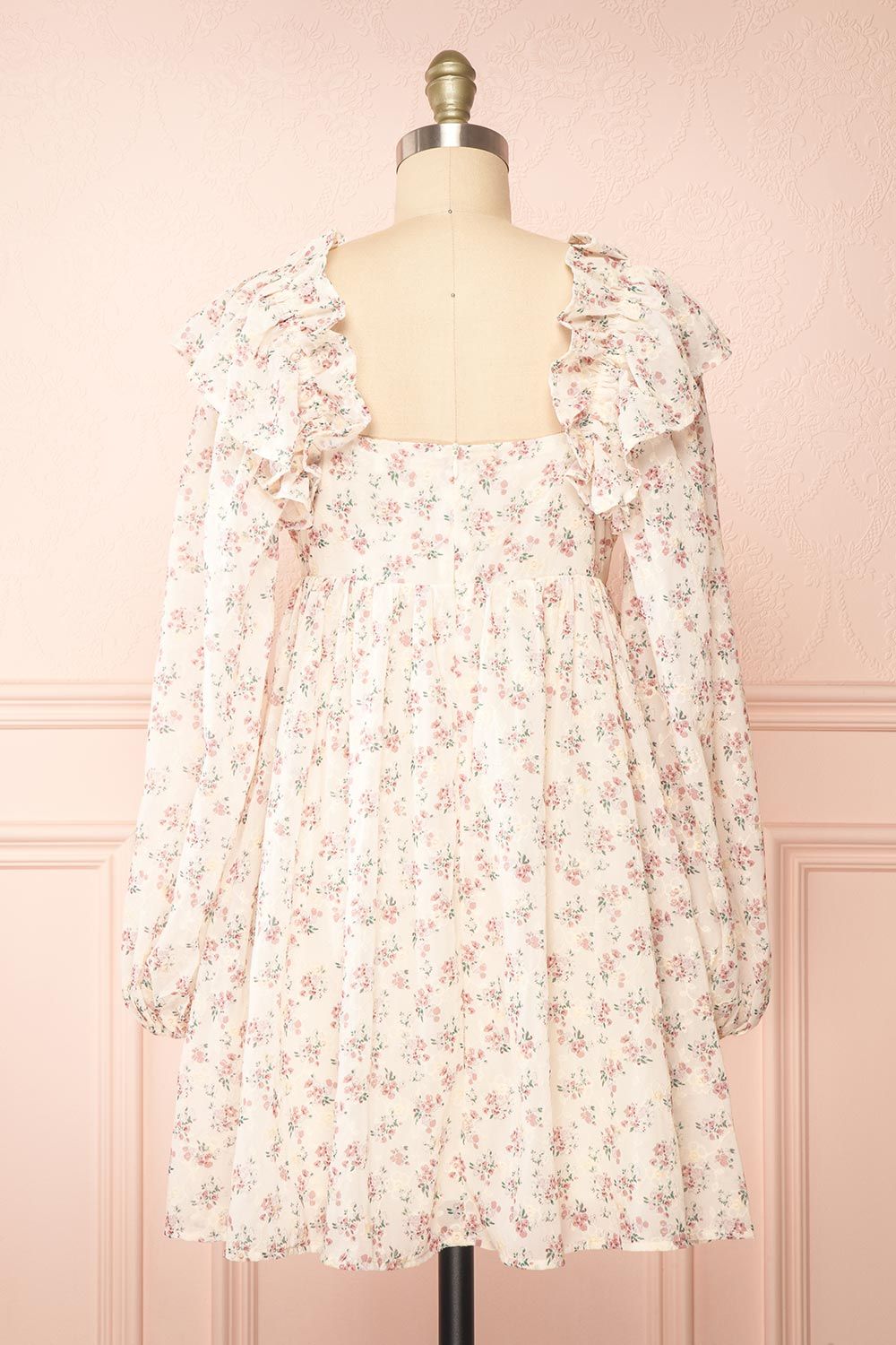 Alvia | Short Floral Babydoll Dress w/ Ruffles sold by Boutique 1861 product image thumbnail 5