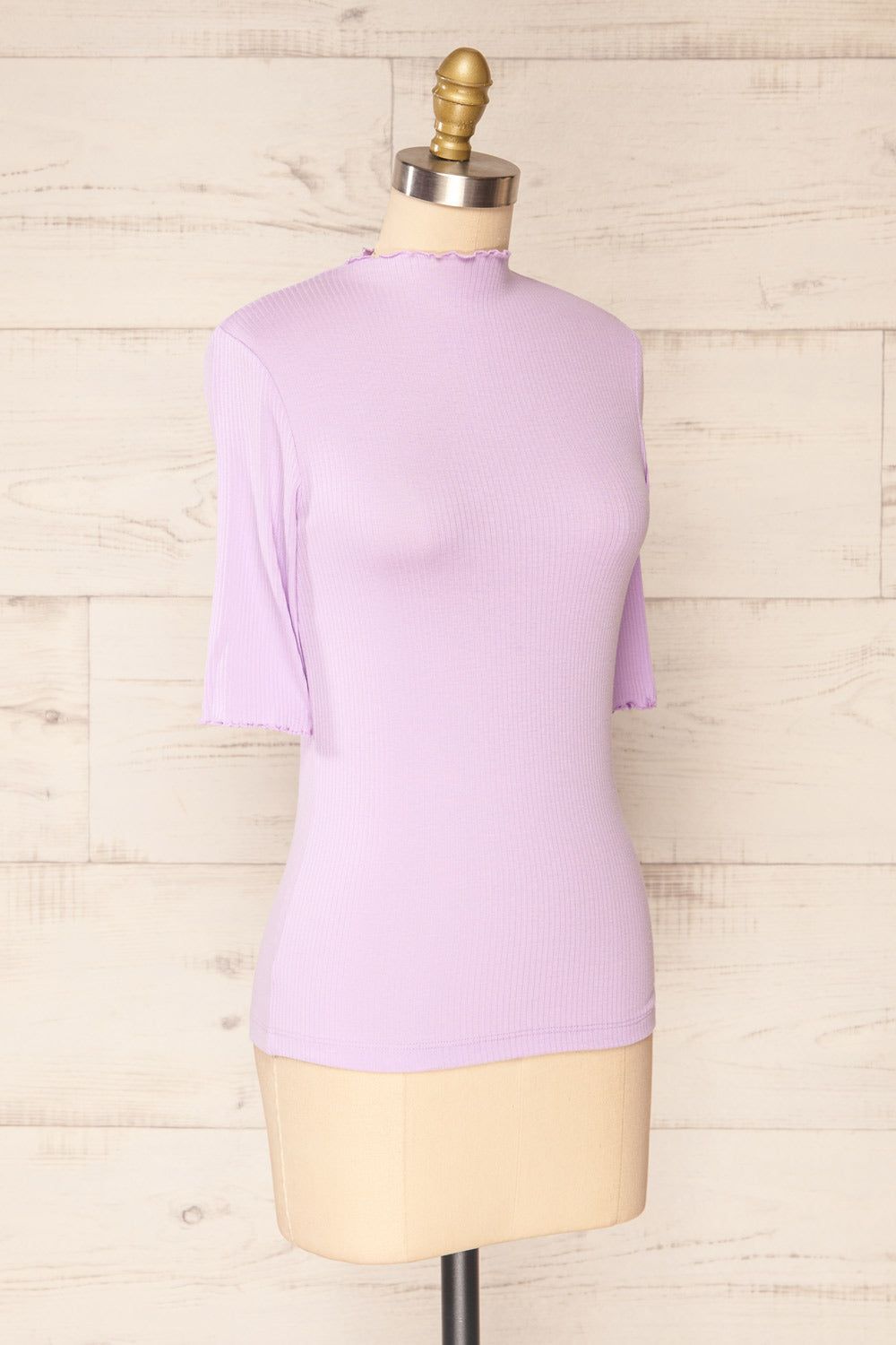Nirvana Mauve | Ribbed Top w/ Frills sold by Boutique 1861 product image thumbnail 3