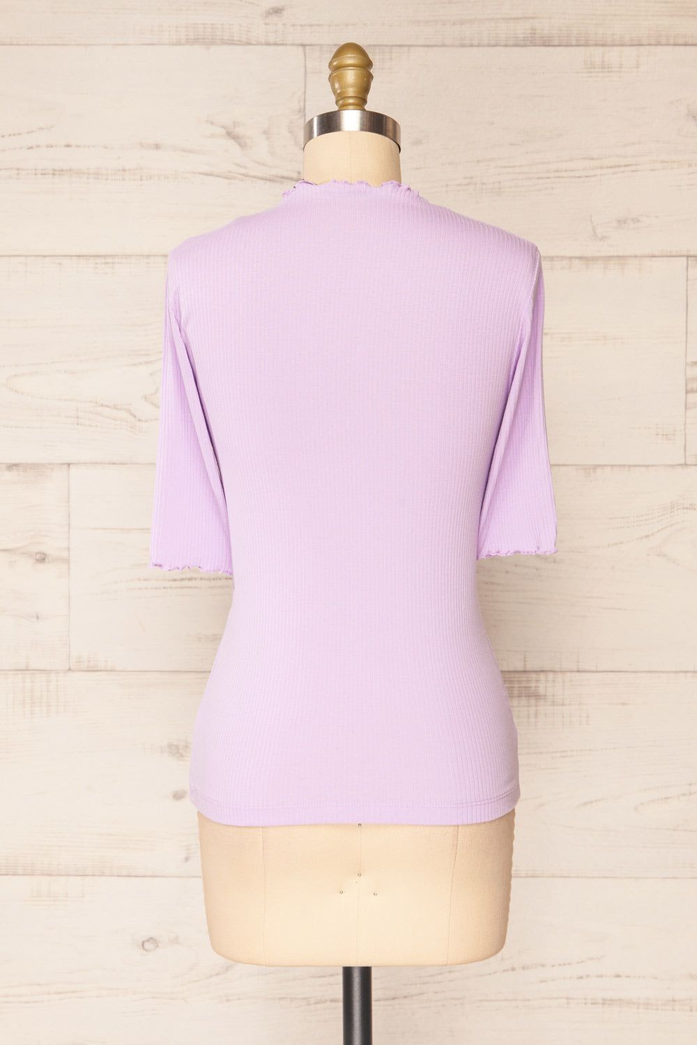 Nirvana Mauve | Ribbed Top w/ Frills sold by Boutique 1861 product image thumbnail 5