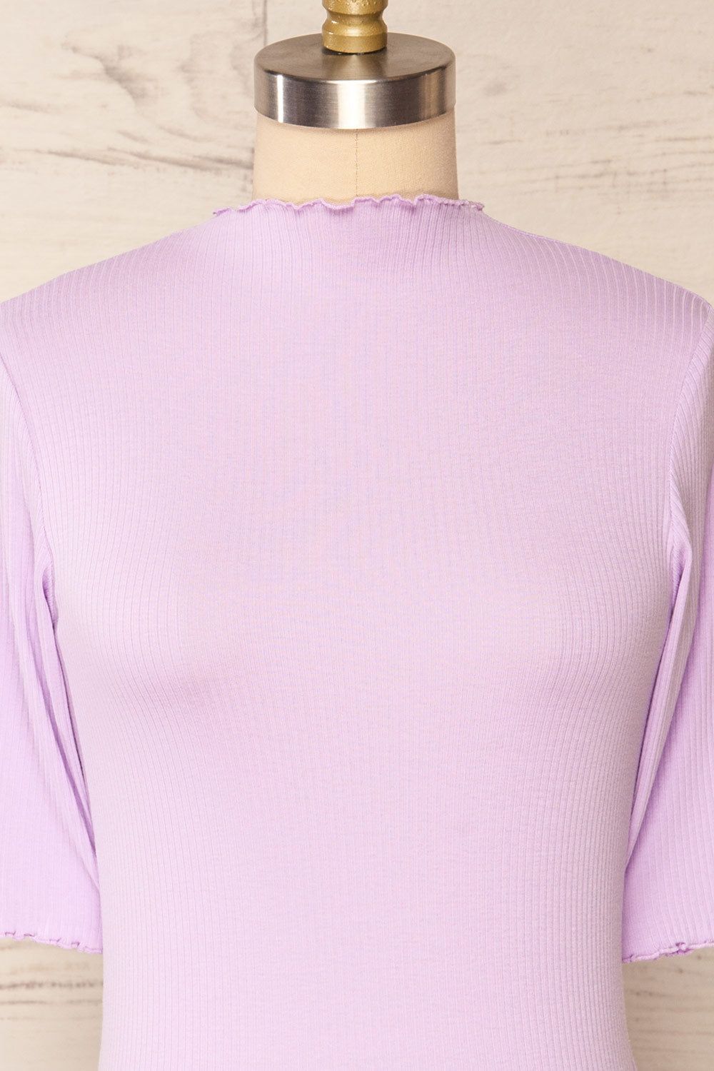 Nirvana Mauve | Ribbed Top w/ Frills sold by Boutique 1861 product image thumbnail 2