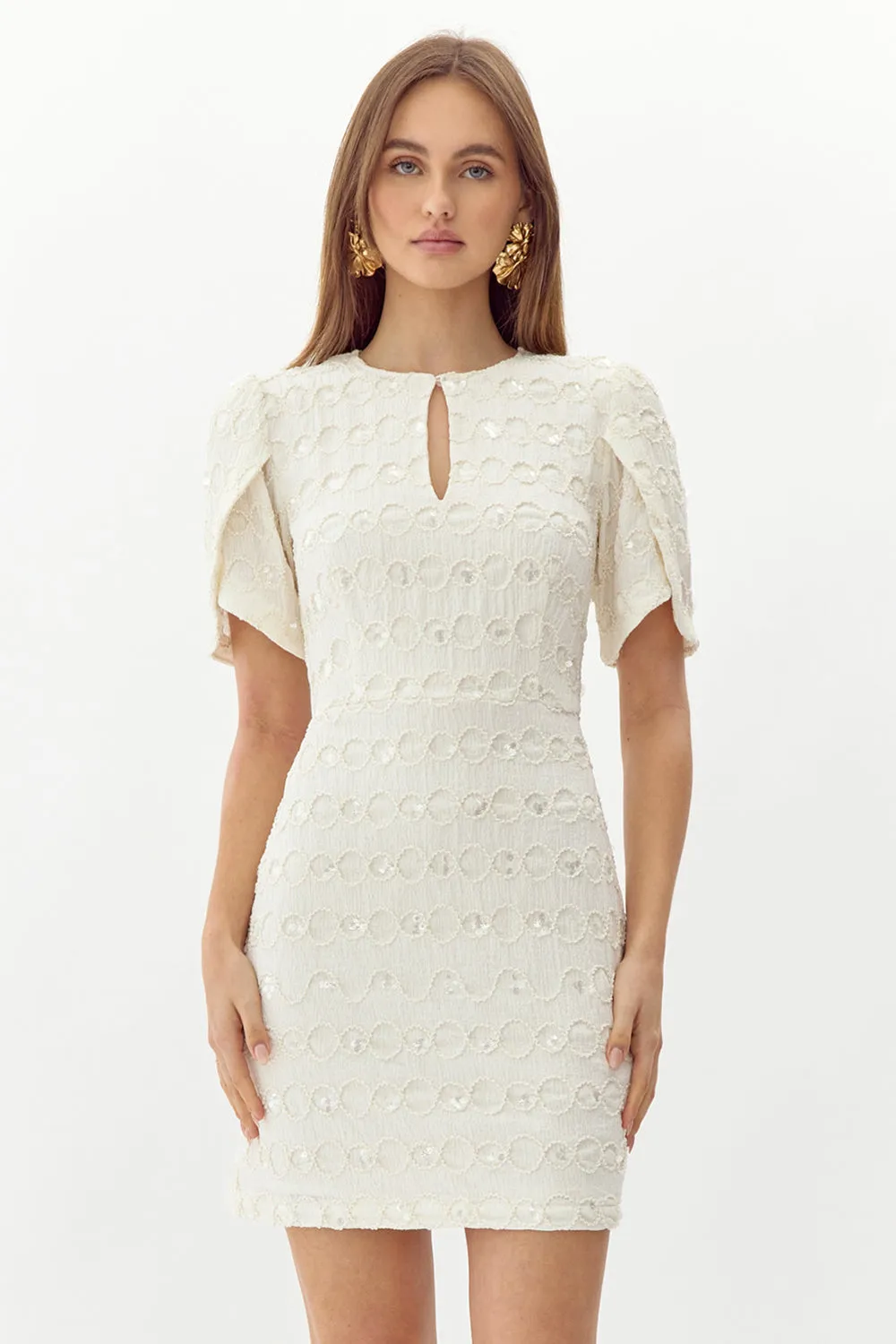 Vaniska | Short Sparkling Ivory Dress sold by Boutique 1861 product image thumbnail 2