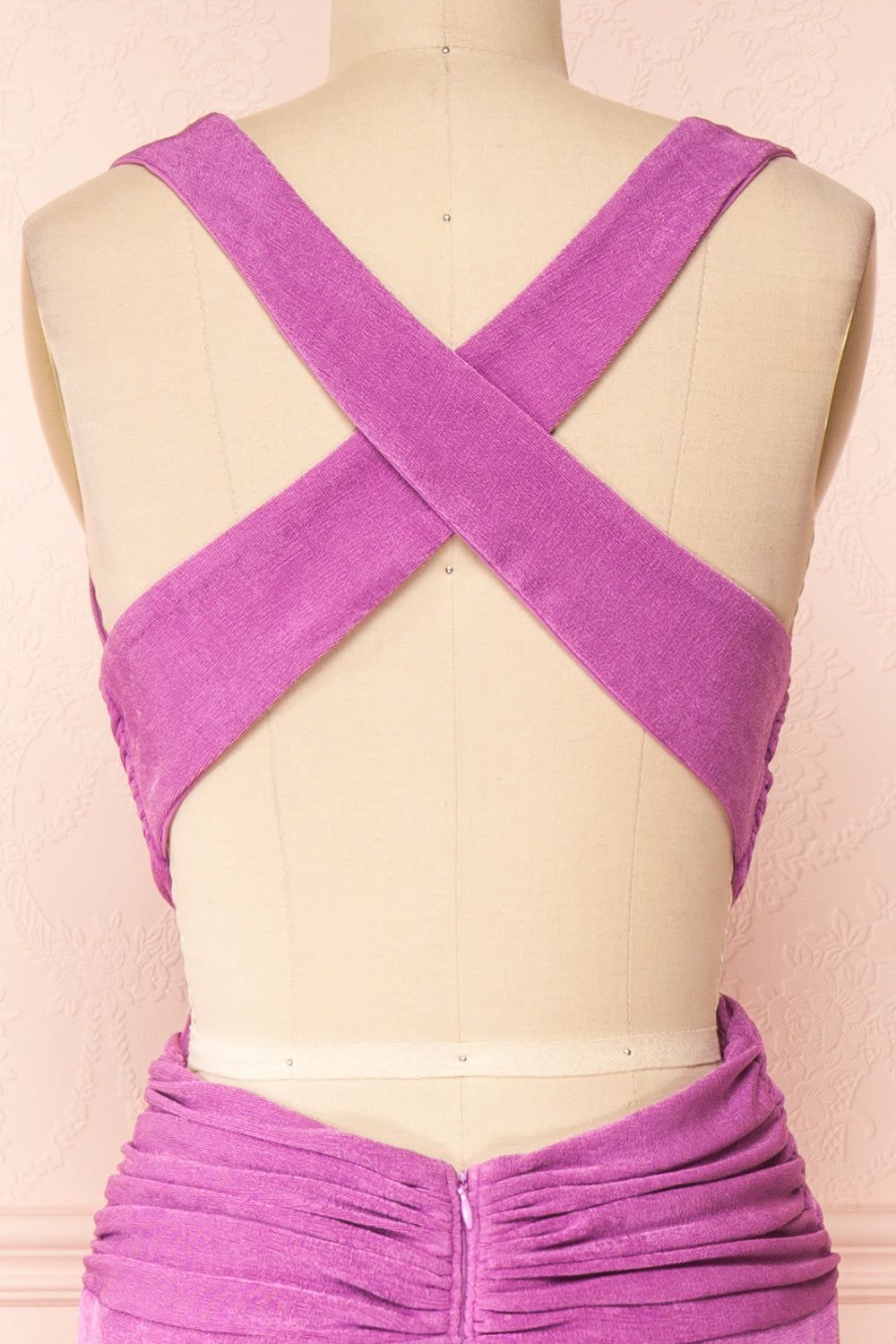 Verity Lilac | V-Neck Fitted Maxi Dress sold by Boutique 1861 product image thumbnail 2