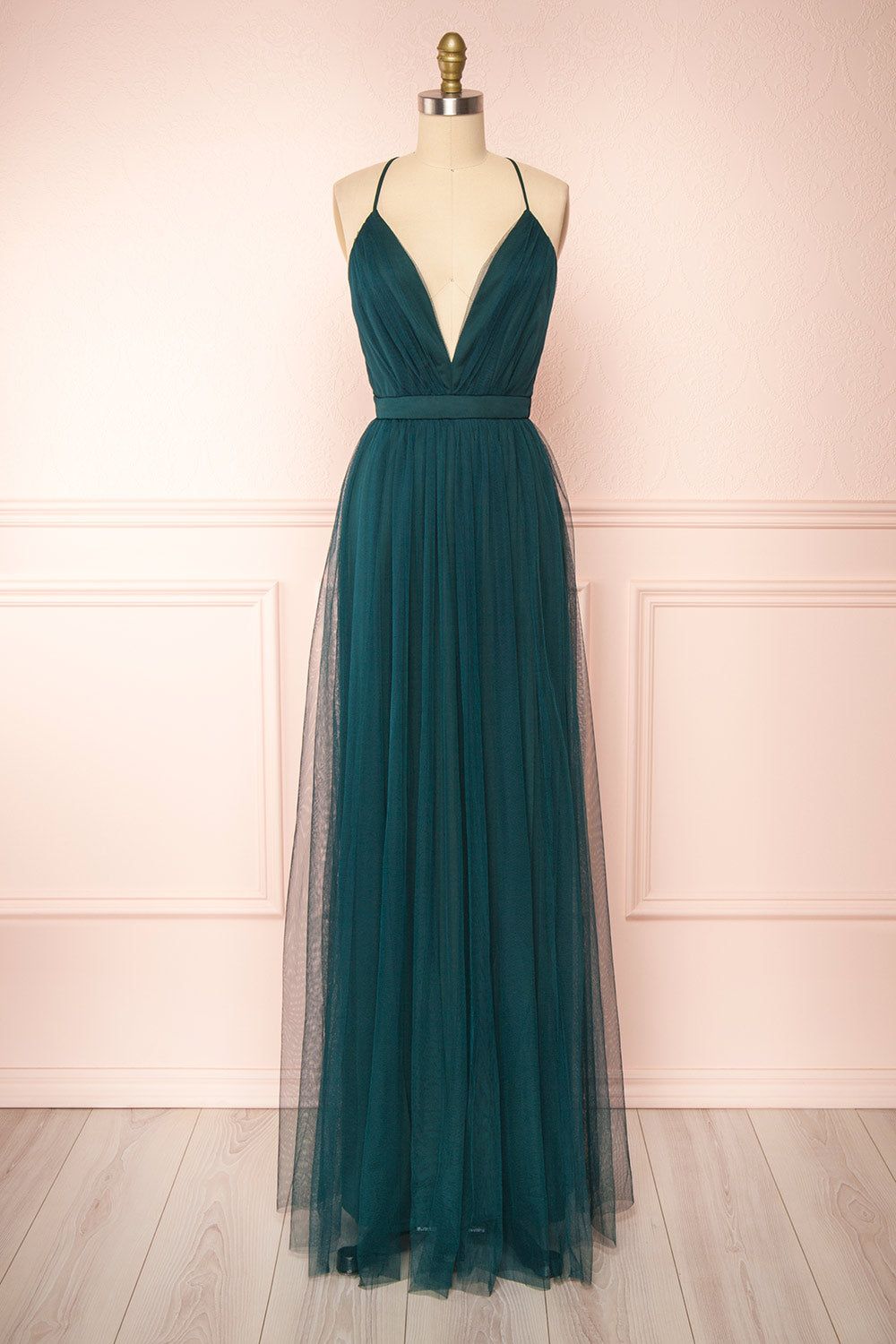 Ilaria Green | Tulle Maxi Dress sold by Boutique 1861