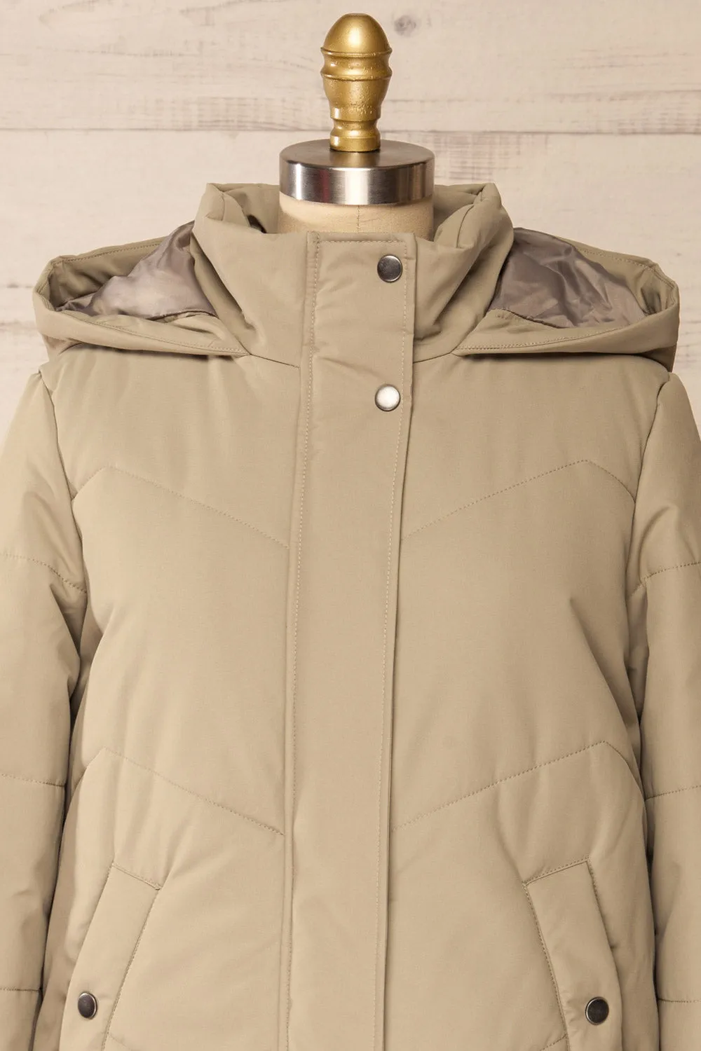 Tuvalu Sage | Quilted Coat w/ Side Vents sold by Boutique 1861 product image thumbnail 3