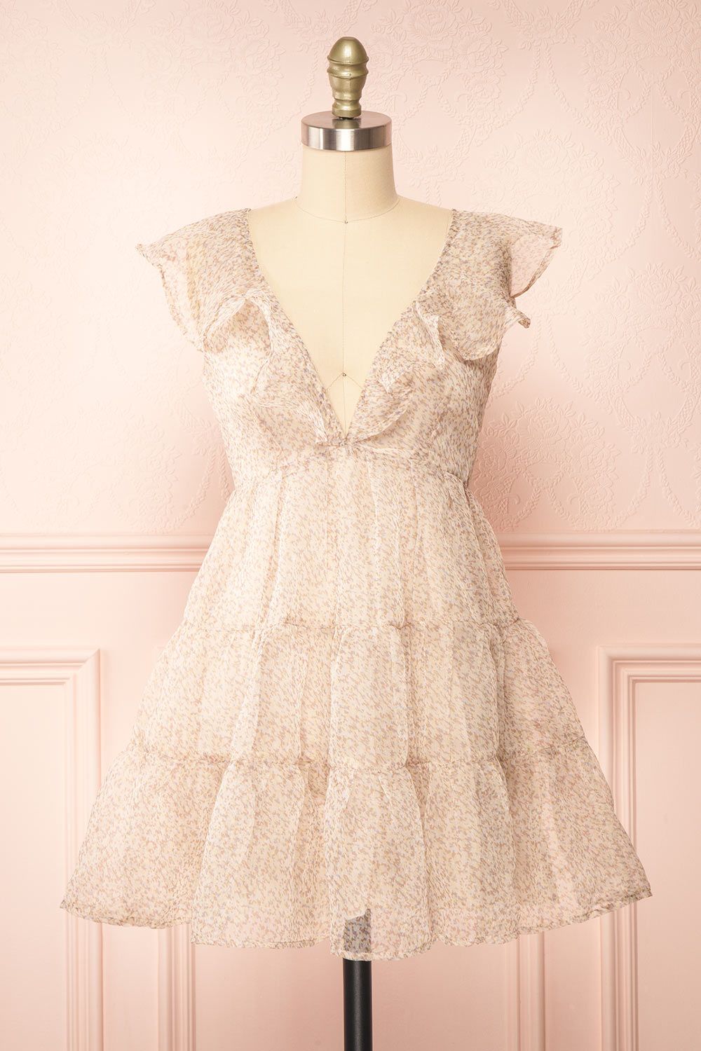 Hevenleigh | Short Tiered Dress w/ Ruffles sold by Boutique 1861