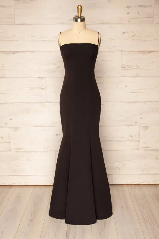 Milena Black | Mermaid Gown w/ Slit sold by Boutique 1861