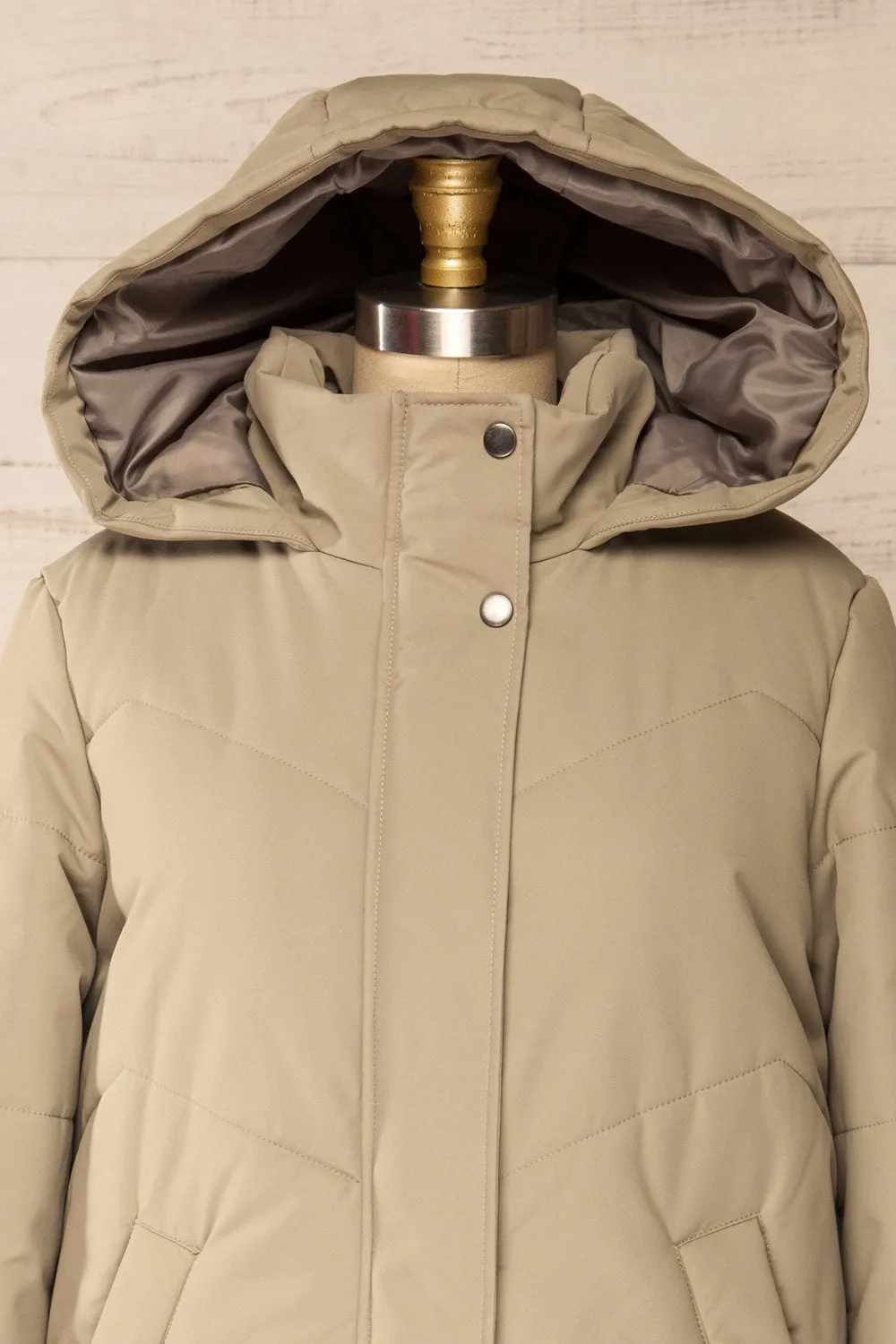 Tuvalu Sage | Quilted Coat w/ Side Vents sold by Boutique 1861 product image thumbnail 4