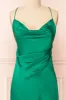Areane Green | Cowl Neck Satin Maxi Dress w/ Chain sold by Boutique 1861
