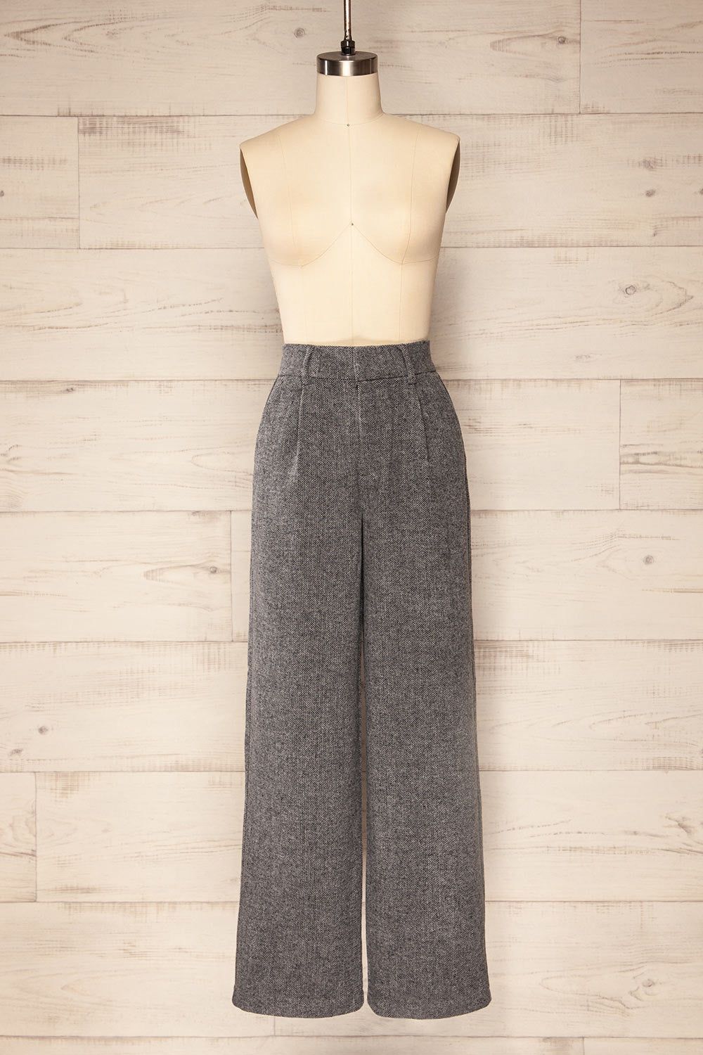 Ketill | Straight Leg Herringbone Pants sold by Boutique 1861