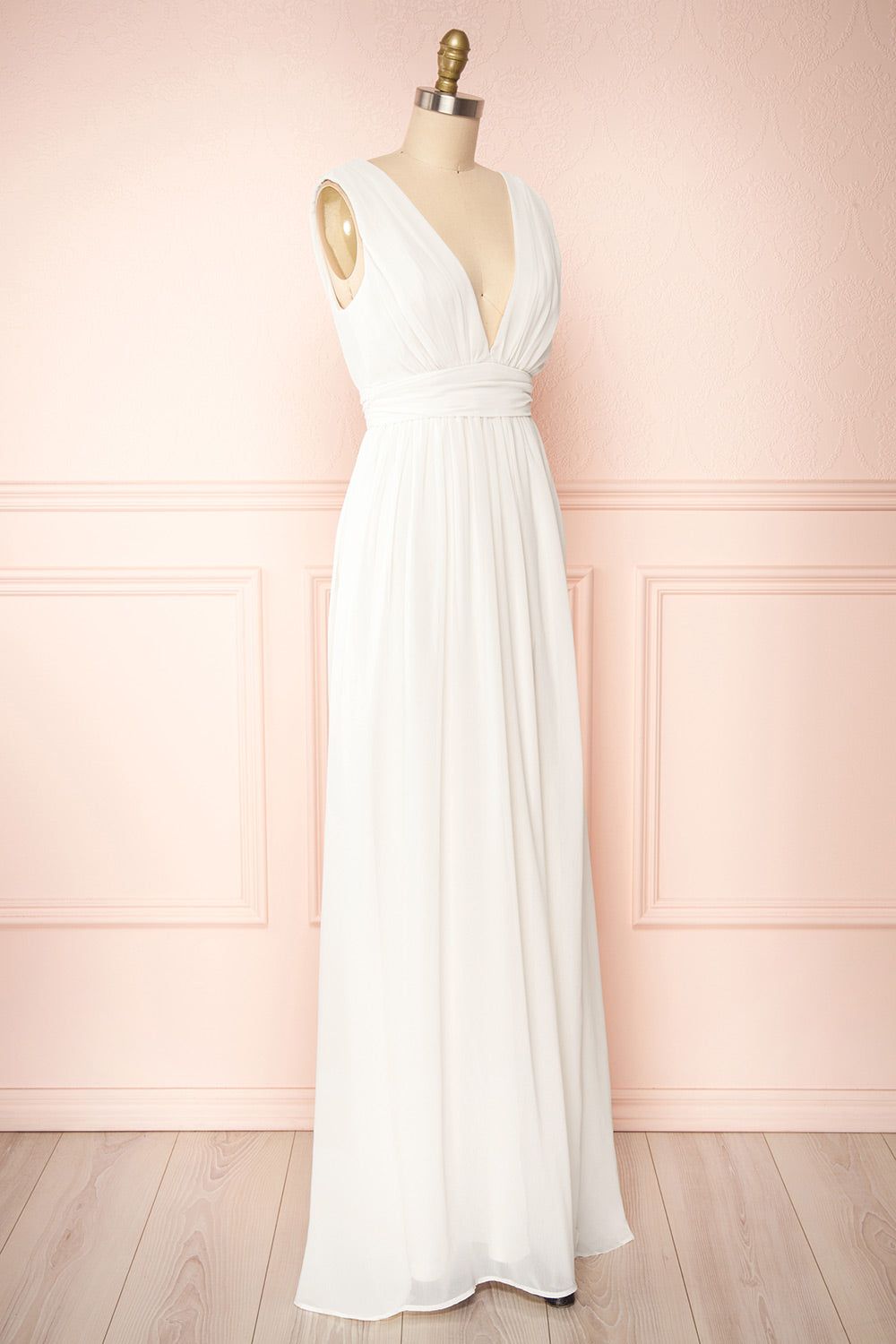 Animos Ivory | V-Neck Maxi Dress sold by Boutique 1861 product image thumbnail 4
