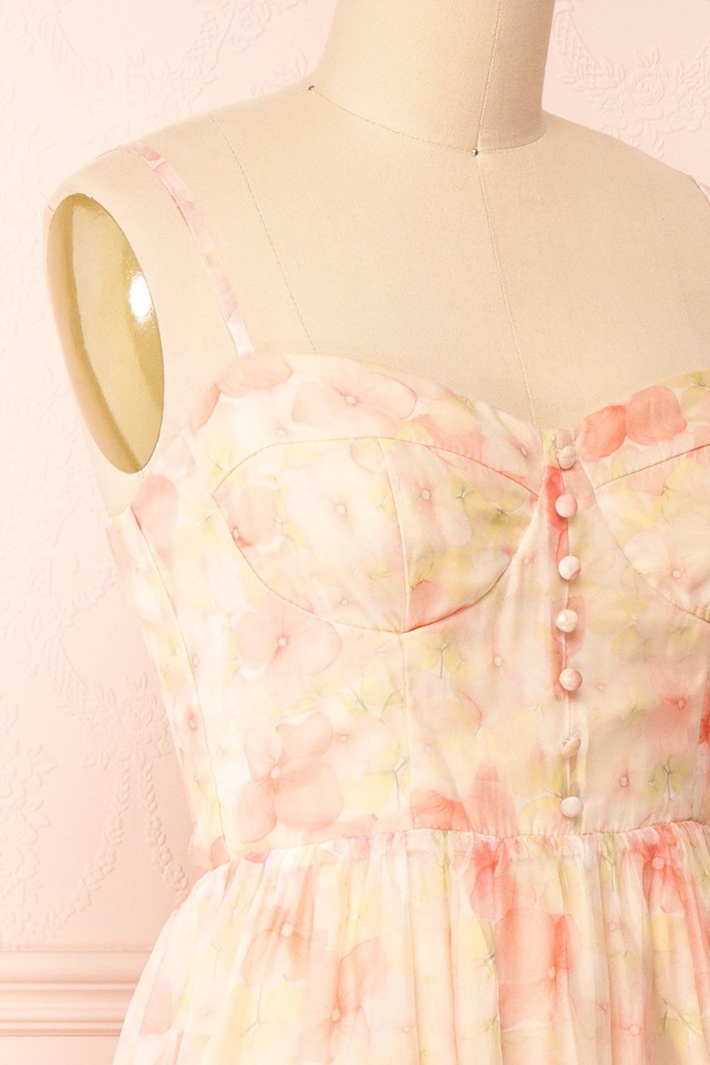 Ambu | Floral Midi Dress w/ Buttons sold by Boutique 1861 product image thumbnail 4