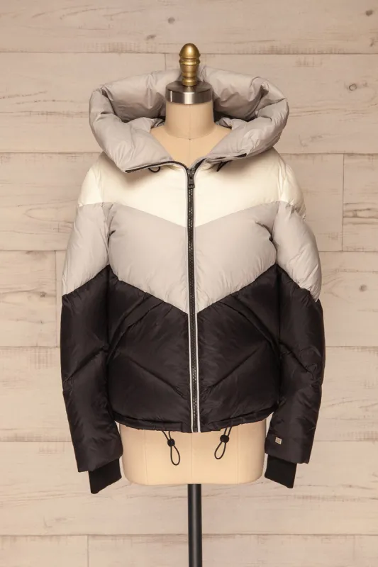 Milvina | Black & White Coat sold by Boutique 1861