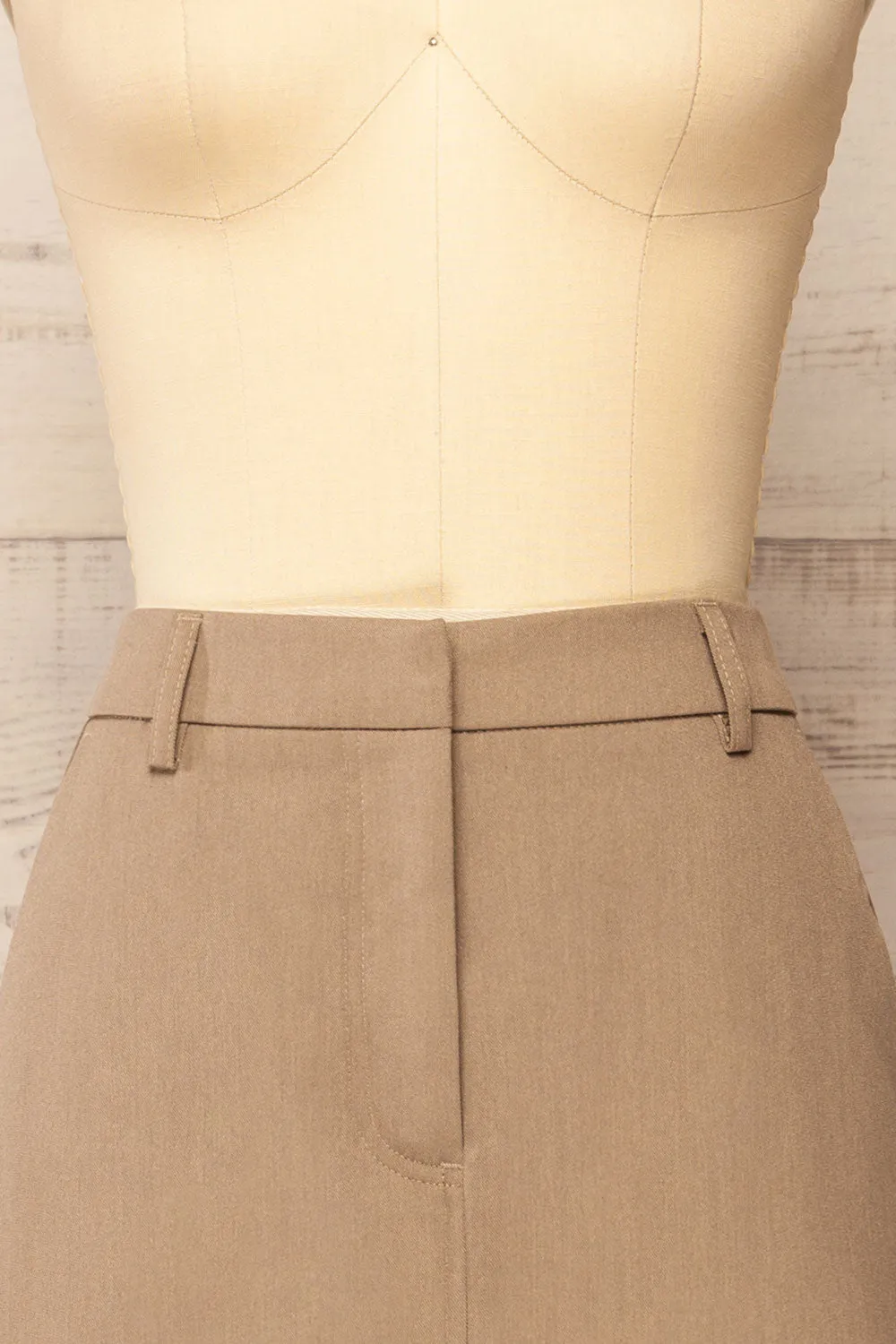 Lacombe | Taupe Midi A-Line Skirt sold by Boutique 1861 product image thumbnail 2