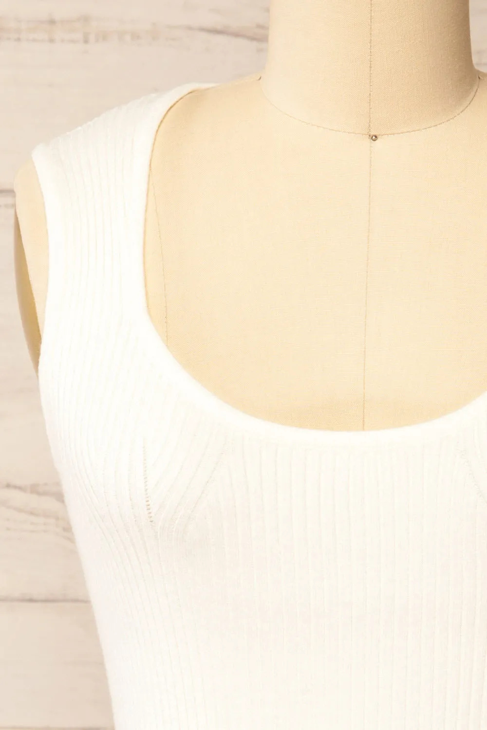 Marillia | Ribbed Ivory Tank Top sold by Boutique 1861 product image thumbnail 3