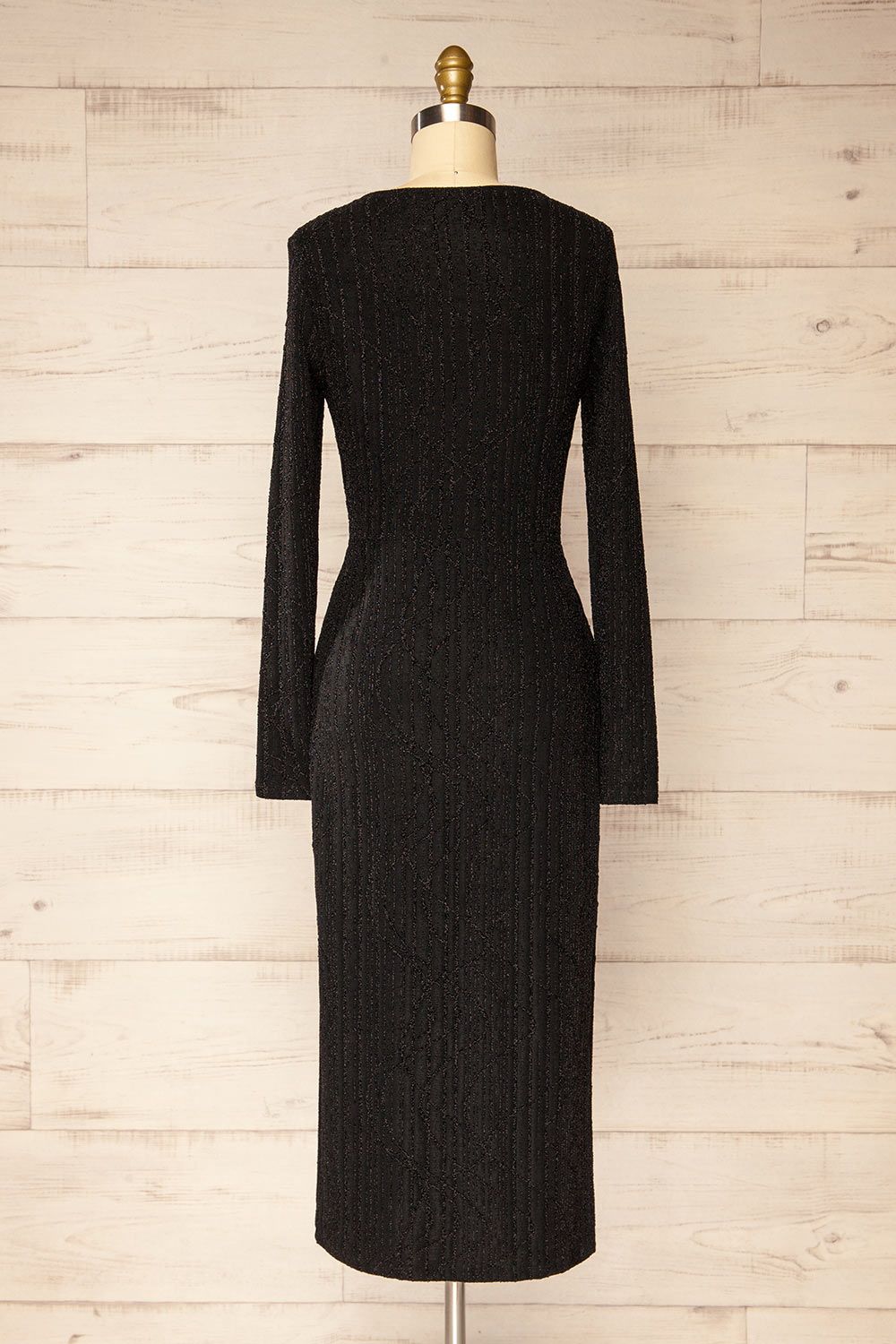 Domingo Black | Knotted Midi Dress w/ Sparkly Pattern sold by Boutique 1861 product image thumbnail 5