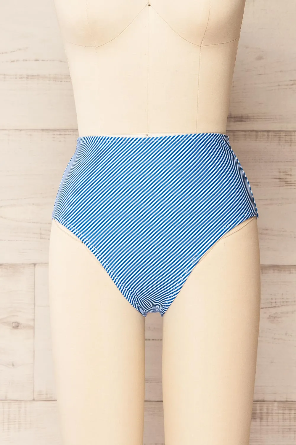 Engel Stripes Blue | High-Waisted Bikini Bottom sold by Boutique 1861 product image thumbnail 2
