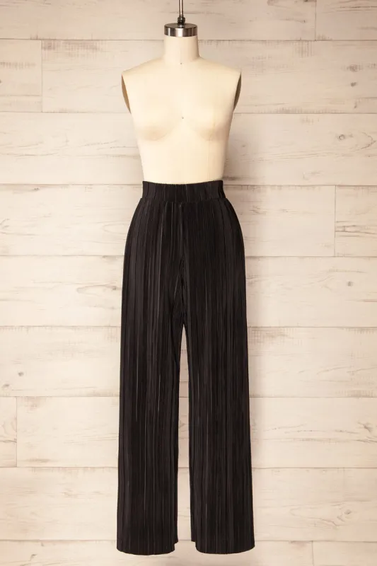 Chipinge | High-Waisted Black Ribbed Pants sold by Boutique 1861