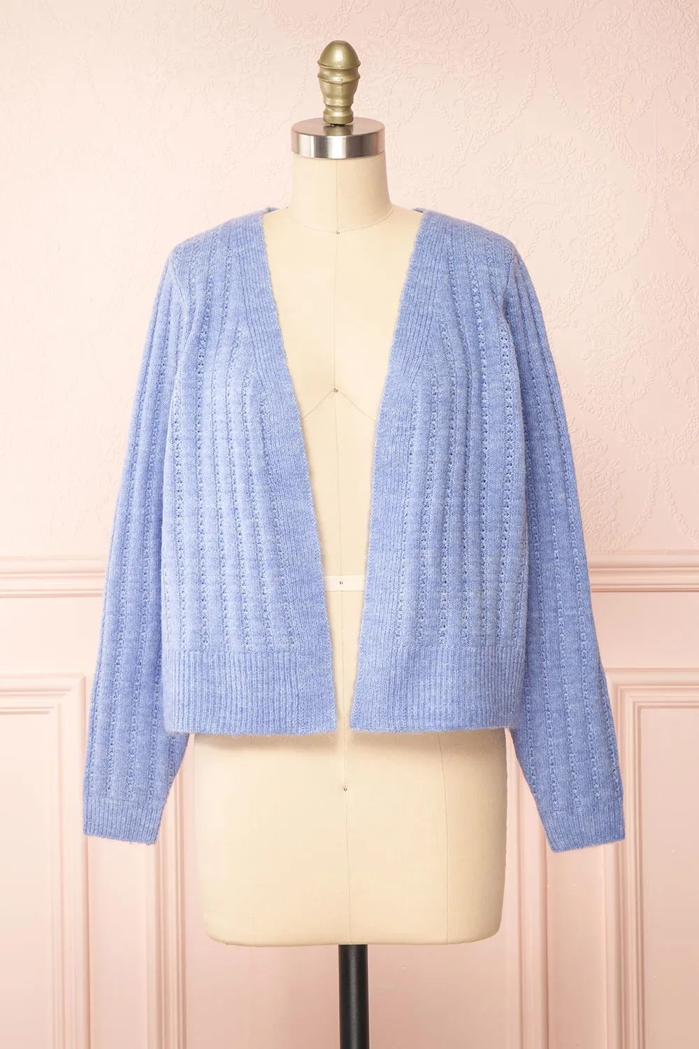 Bezie Blue | Knit Open-Front Cardigan sold by Boutique 1861