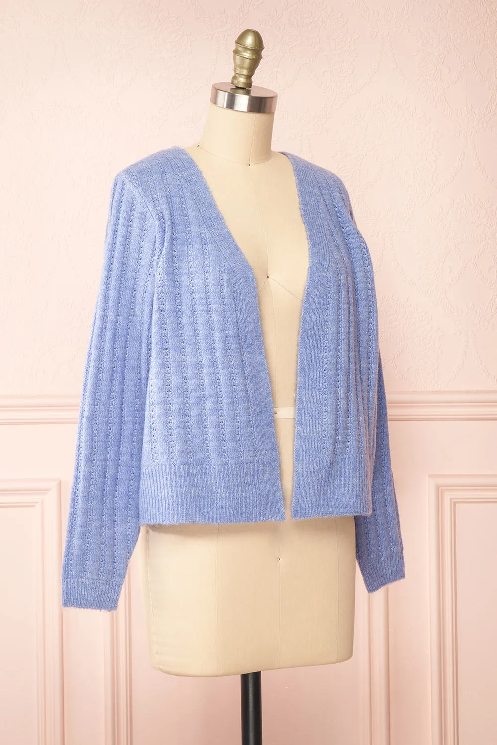 Bezie Blue | Knit Open-Front Cardigan sold by Boutique 1861 product image thumbnail 3