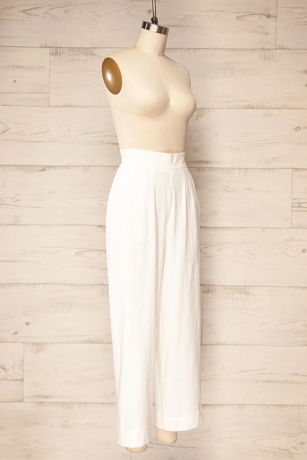 Sobekhotep | Ivory Linen Like Pants sold by Boutique 1861 product image thumbnail 3