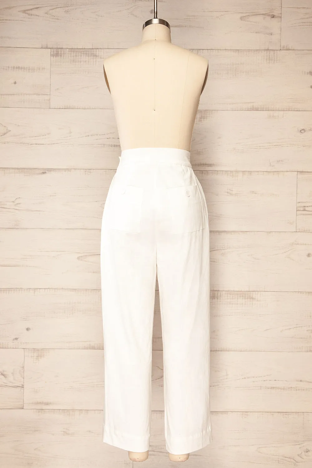 Sobekhotep | Ivory Linen Like Pants sold by Boutique 1861 product image thumbnail 5