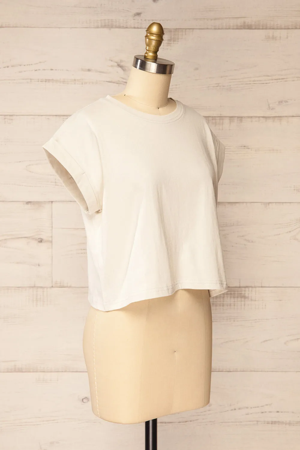 Cheddington Ivory | Cropped T-Shirt sold by Boutique 1861 product image thumbnail 3