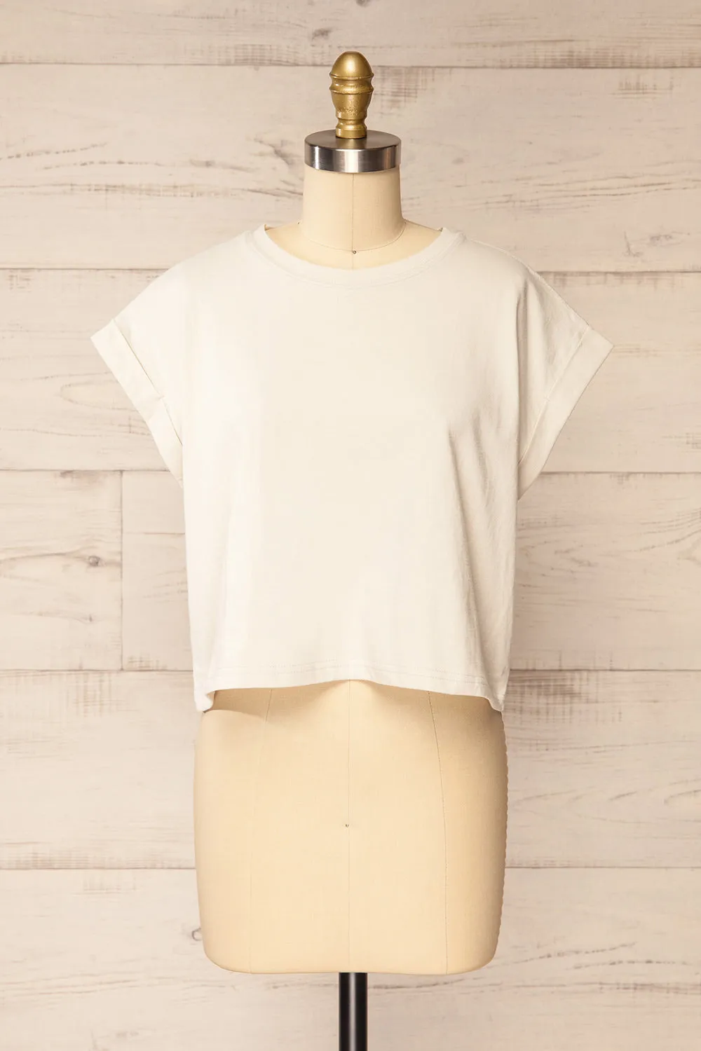 Cheddington Ivory | Cropped T-Shirt sold by Boutique 1861