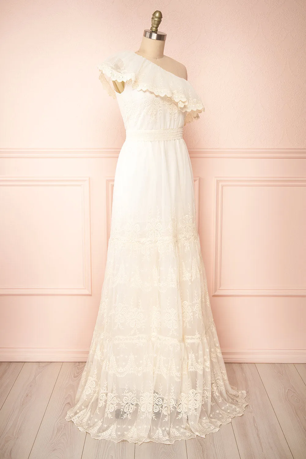 Mary-Grace | One Shoulder Embroidered Maxi Dress sold by Boutique 1861 product image thumbnail 3