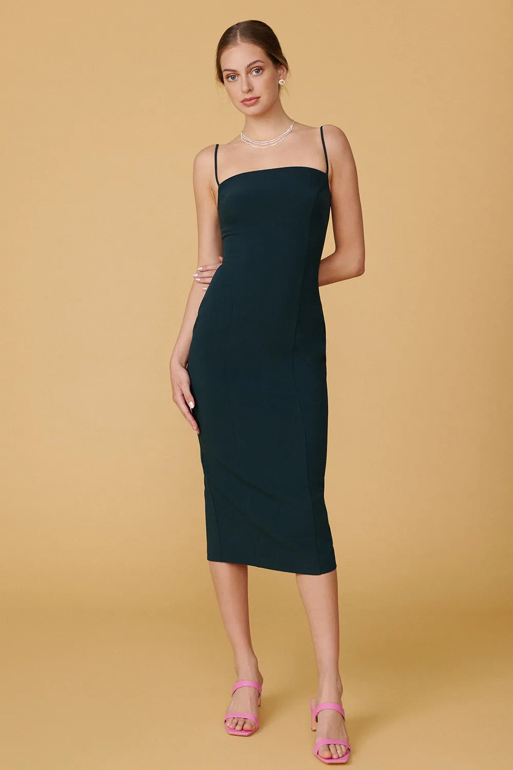 Kavala Emerald | Fitted Midi Dress sold by Boutique 1861 product image thumbnail 2