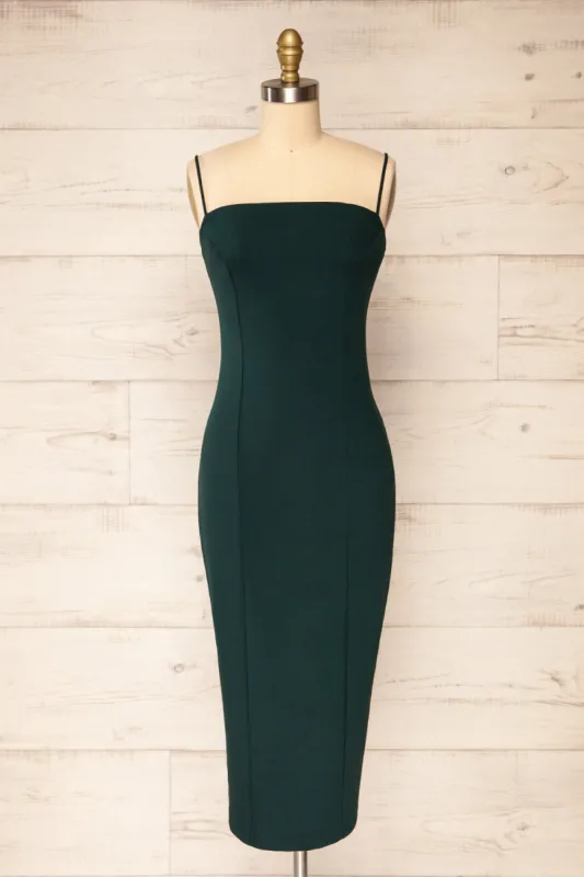 Kavala Emerald | Fitted Midi Dress sold by Boutique 1861