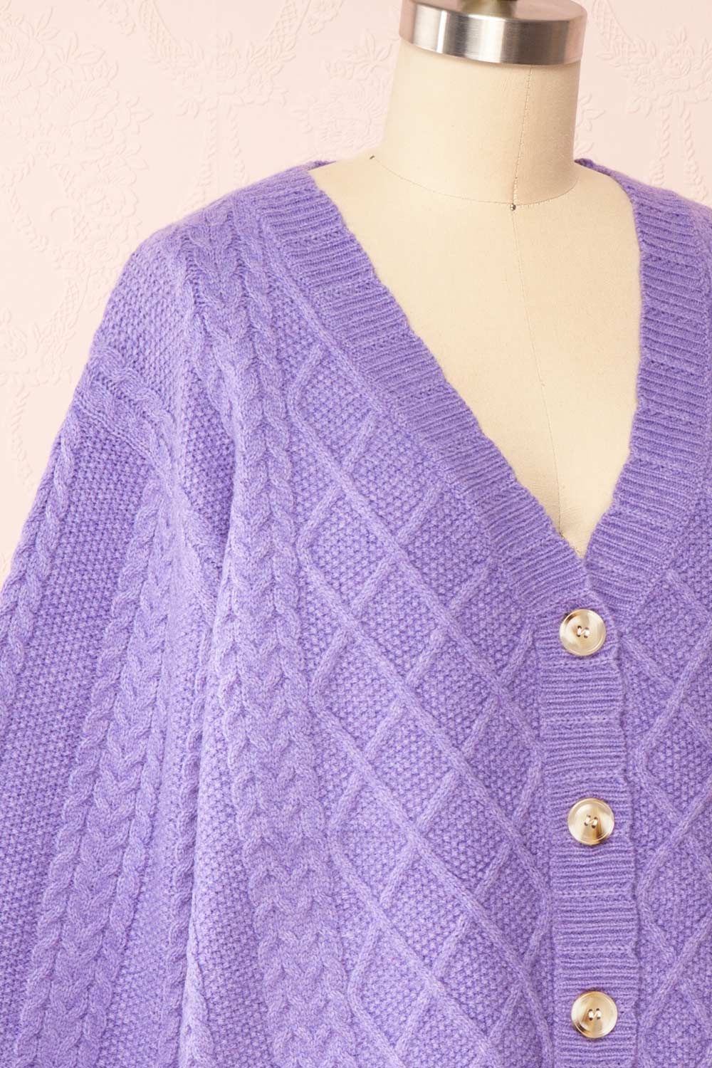 Alony Lilac | Knit Cardigan w/ Buttons sold by Boutique 1861 product image thumbnail 5