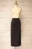 Barick | Black Midi Skirt w/ Elastic Waistband sold by Boutique 1861
