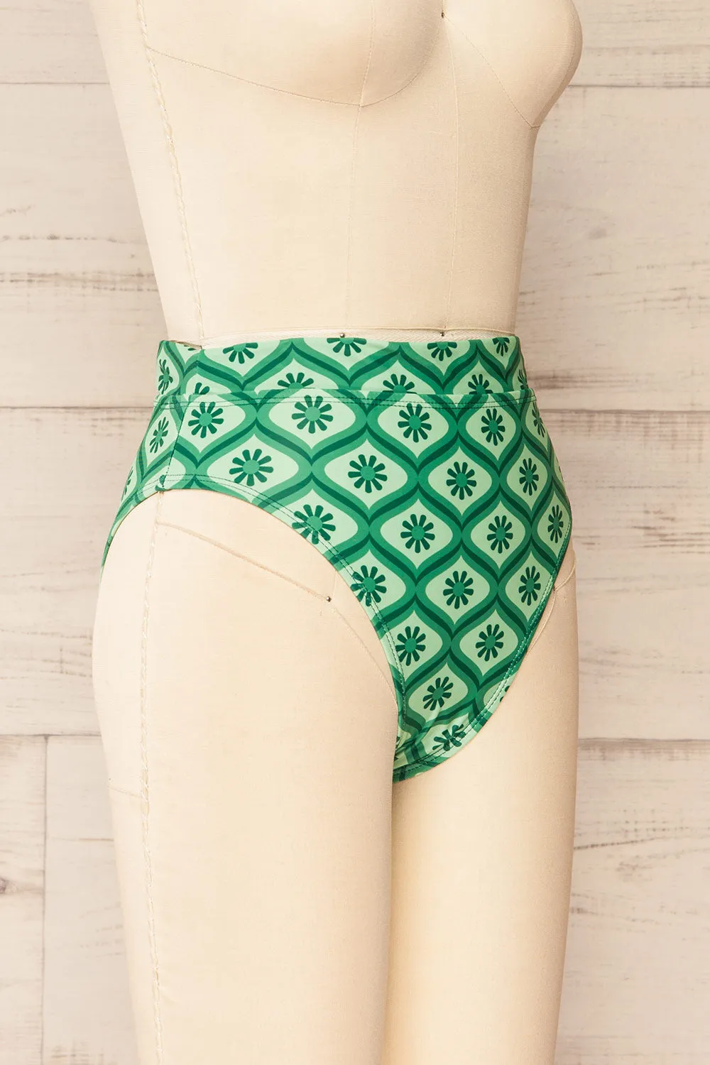Zuwena Floral Green | Vintage Pattern Bikini Bottom sold by Boutique 1861 product image thumbnail 4