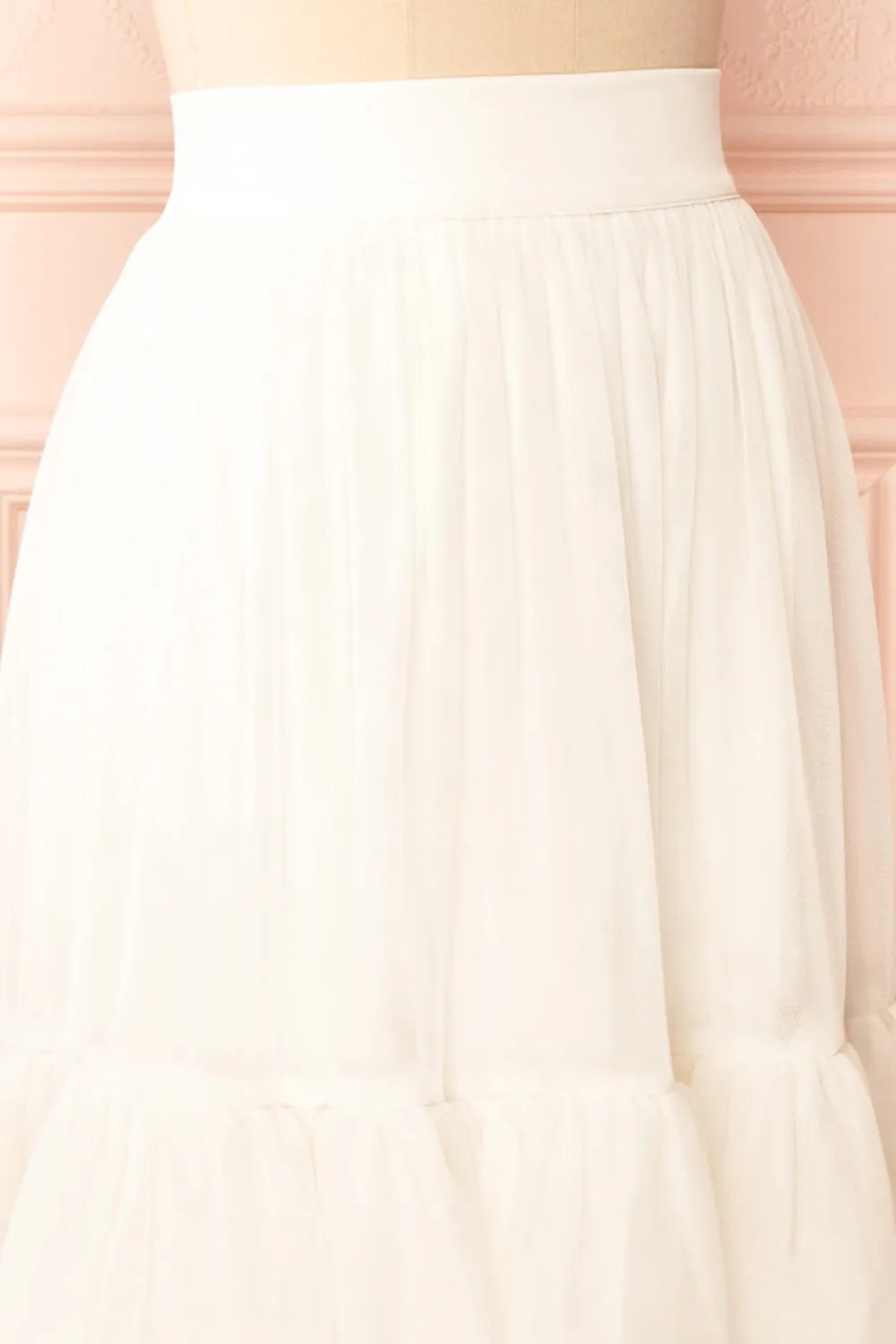 Ariette | Ivory High-Waisted Tiered Tulle Skirt sold by Boutique 1861 product image thumbnail 5