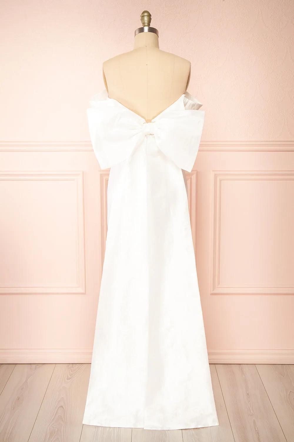 Akalyia | Bridal Maxi Dress w/ Large Bow sold by Boutique 1861