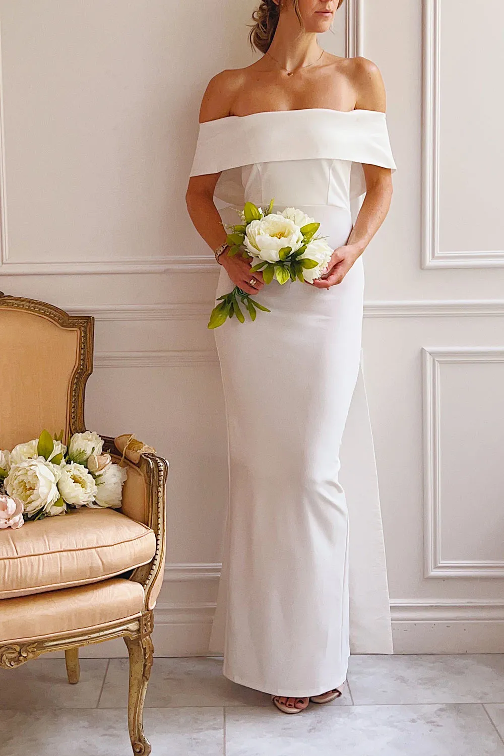 Akalyia | Bridal Maxi Dress w/ Large Bow sold by Boutique 1861 product image thumbnail 2