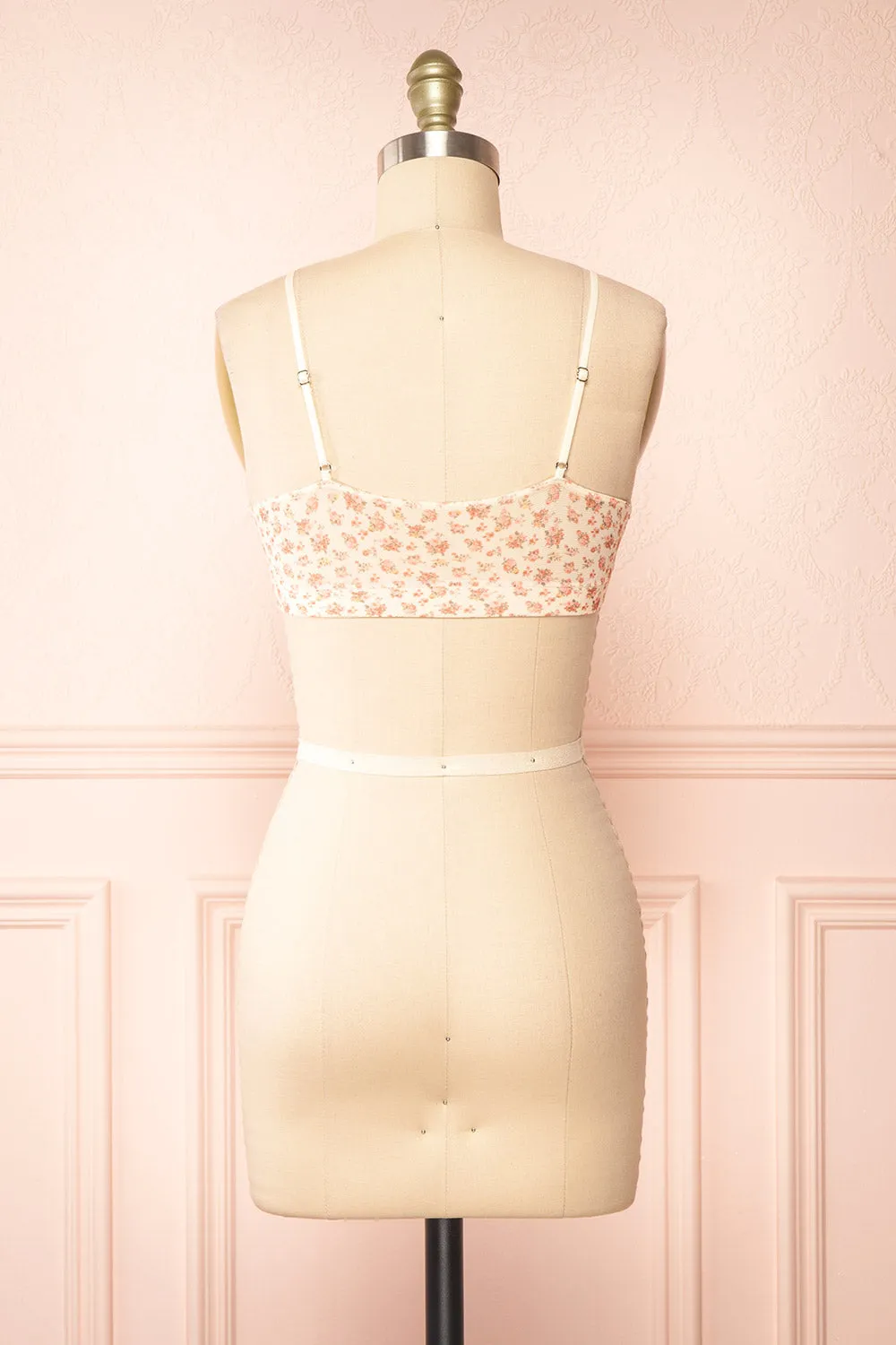 Distyle Ivory | Floral Mesh Bralette w/ Lace sold by Boutique 1861 product image thumbnail 5