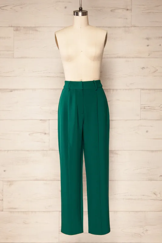 Bergonce | High-Waisted Emerald Green Pants sold by Boutique 1861