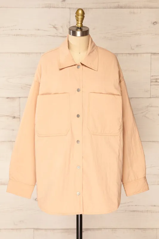 Vilanova Pink | Slightly Padded Shacket w/ Front Pockets sold by Boutique 1861