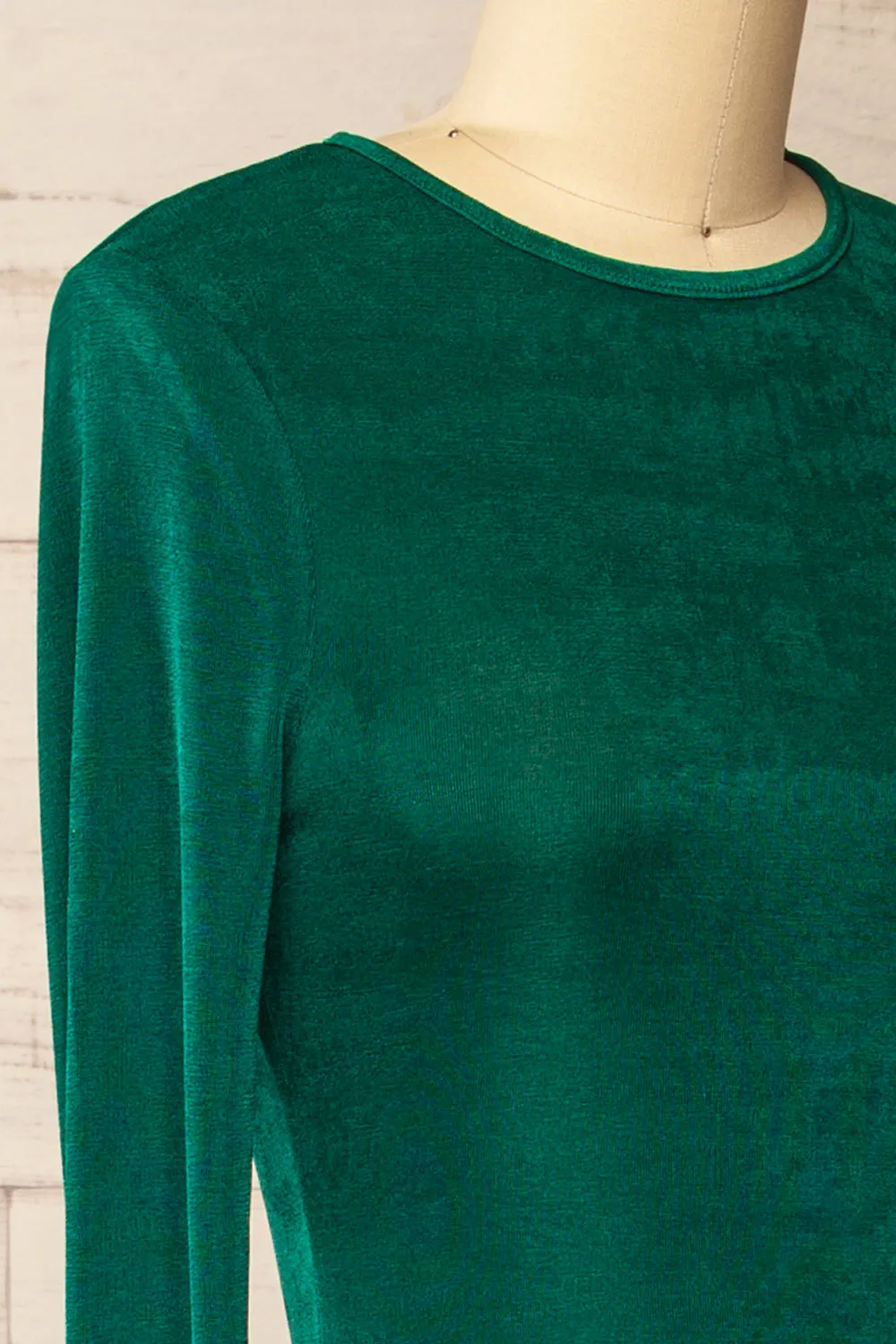 Nogent | Green Long-Sleeved Dress w/ Slit sold by Boutique 1861 product image thumbnail 4