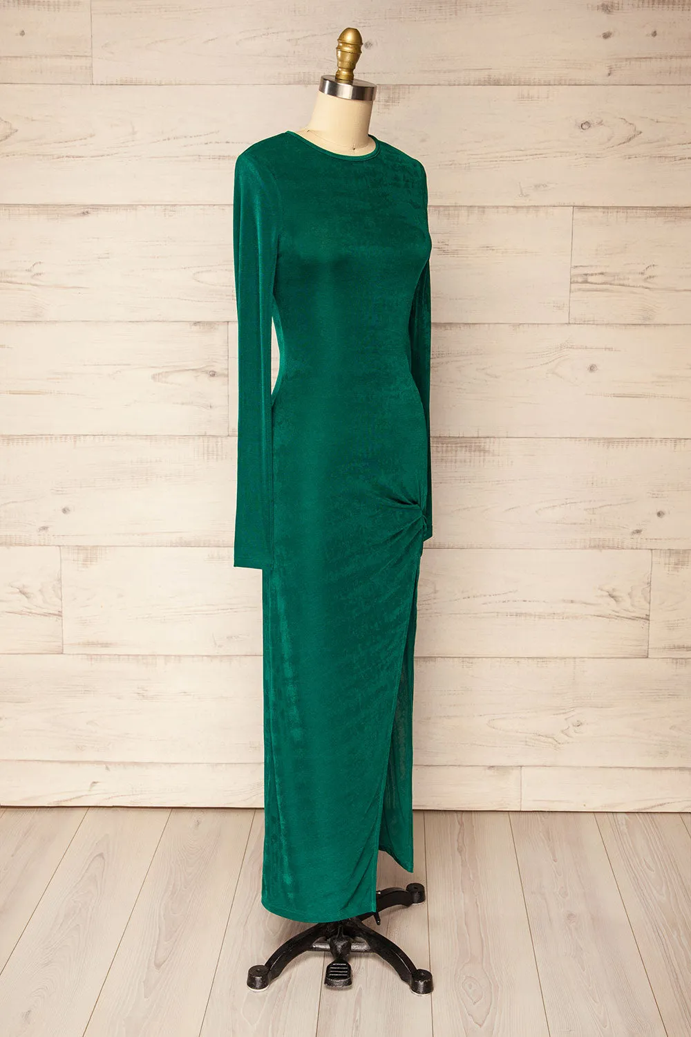 Nogent | Green Long-Sleeved Dress w/ Slit sold by Boutique 1861 product image thumbnail 3