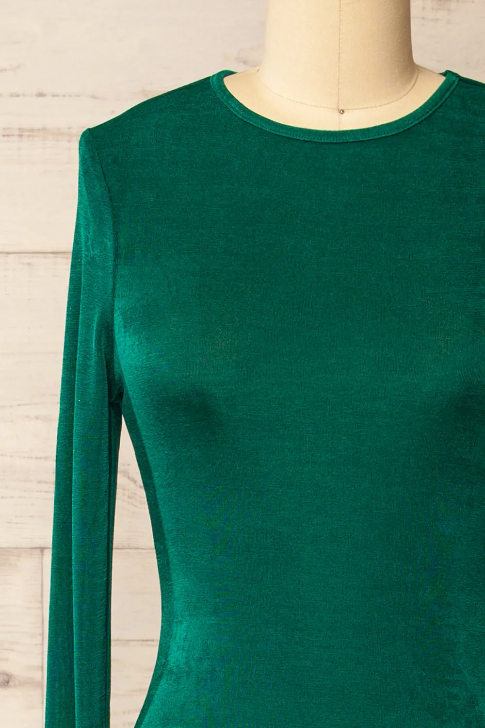 Nogent | Green Long-Sleeved Dress w/ Slit sold by Boutique 1861 product image thumbnail 2
