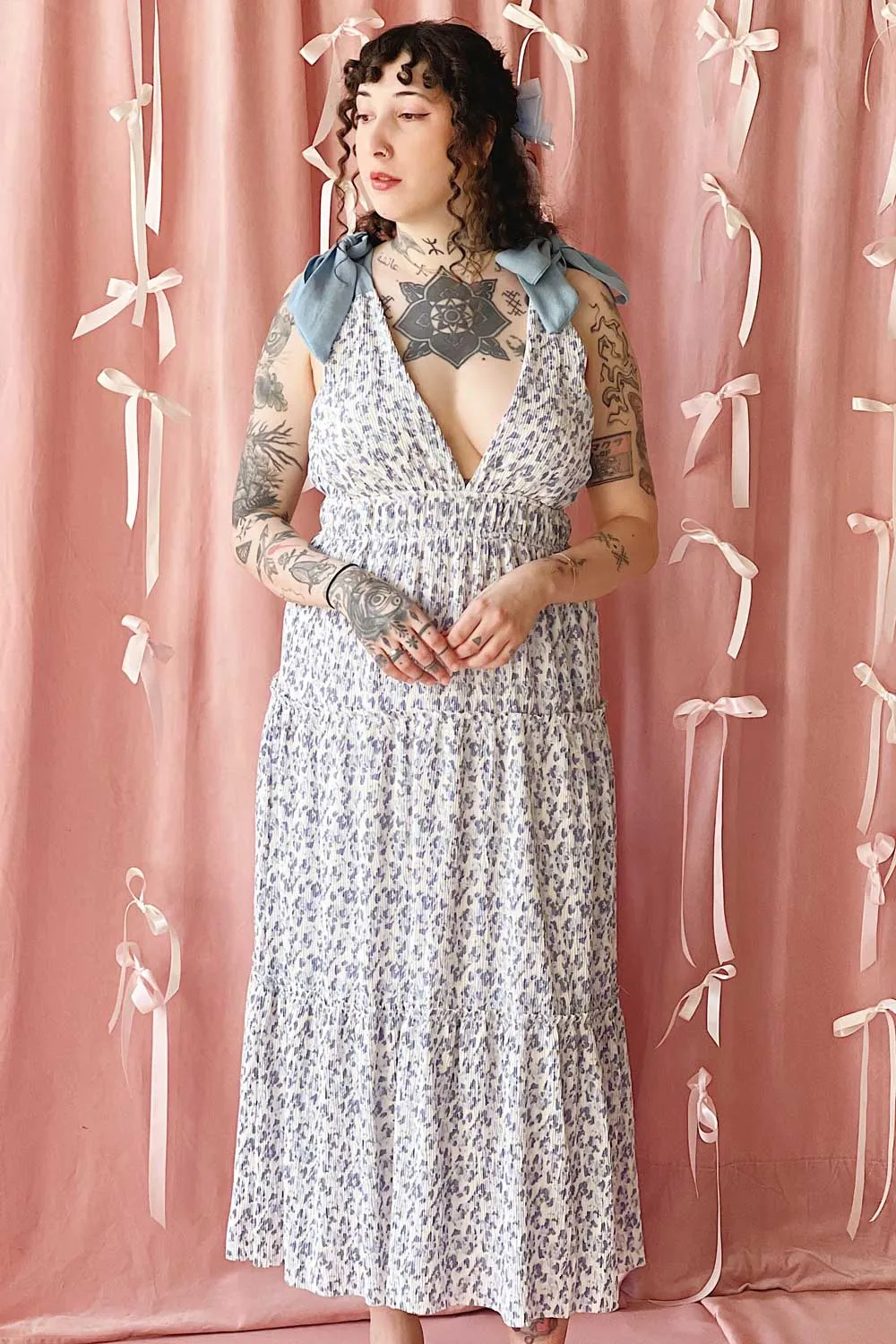 Malakai | Floral Tiered Midi Dress sold by Boutique 1861 product image thumbnail 2