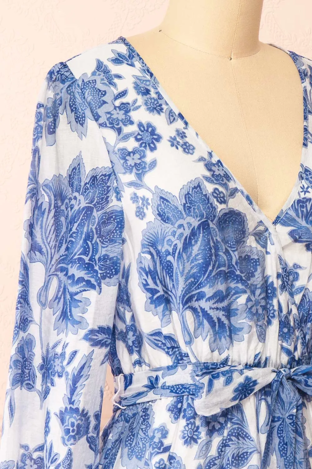 Zefira | Short A-Line Floral Blue Dress sold by Boutique 1861 product image thumbnail 5
