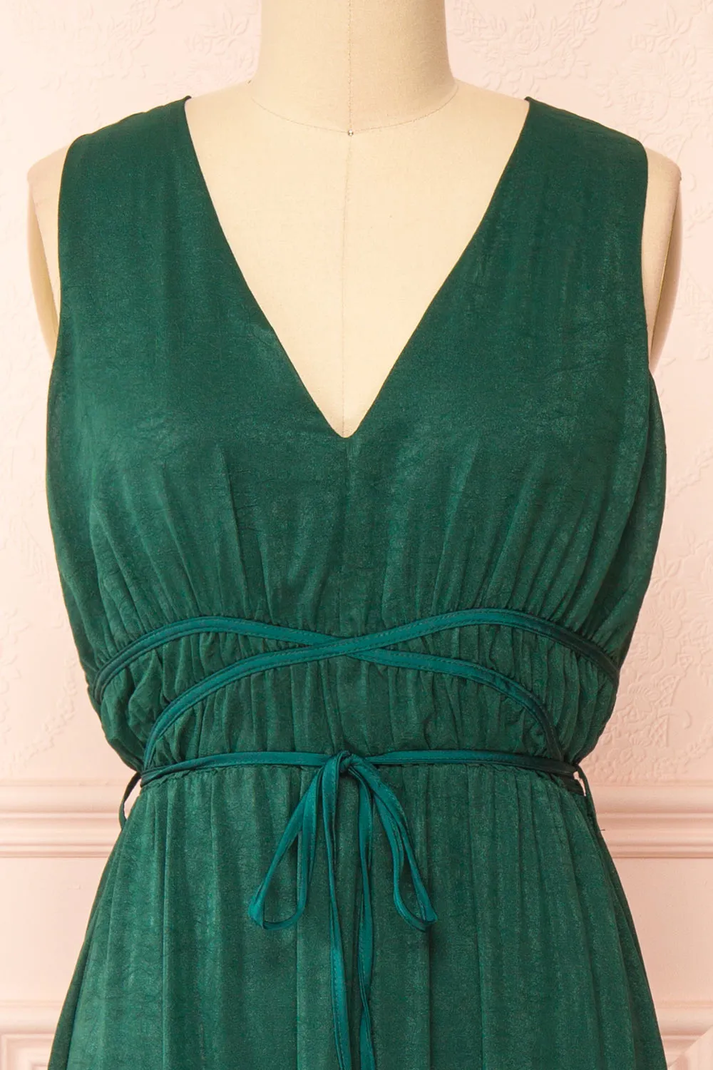 Cyriana | Green Midi Dress w/ Waist Cord sold by Boutique 1861 product image thumbnail 2