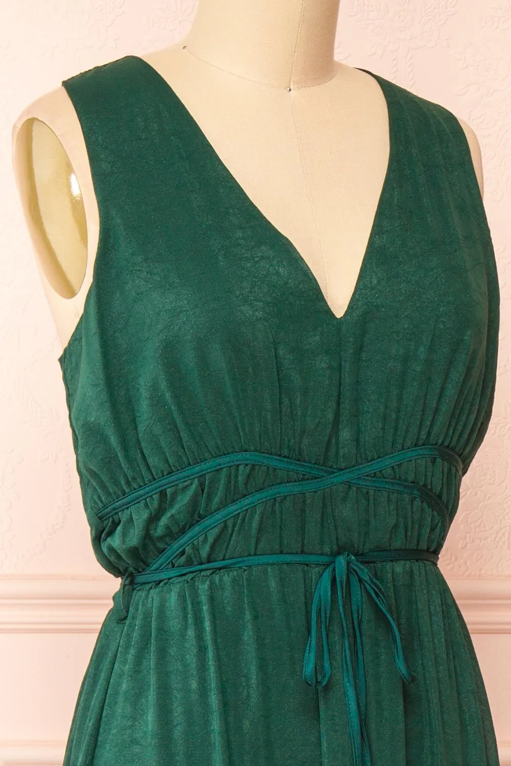 Cyriana | Green Midi Dress w/ Waist Cord sold by Boutique 1861 product image thumbnail 4