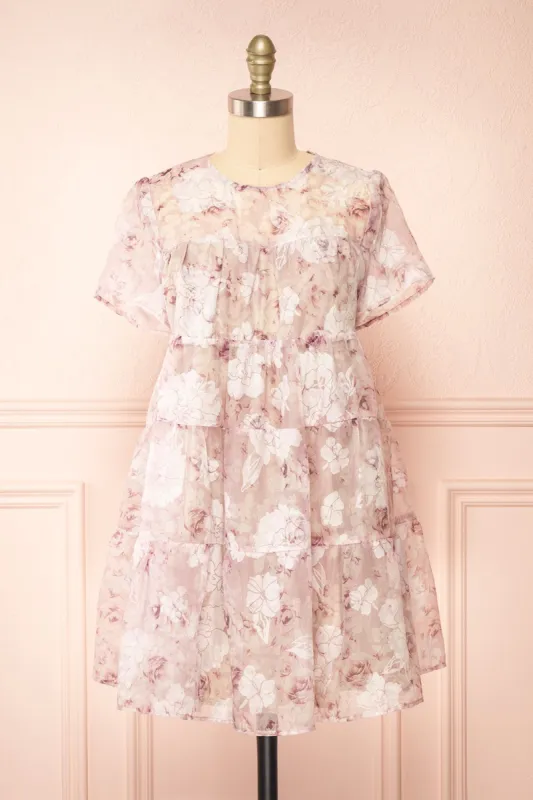 Arianwyn | Short Floral Babydoll Dress sold by Boutique 1861